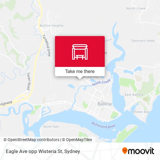 Eagle Ave opp Wisteria St map