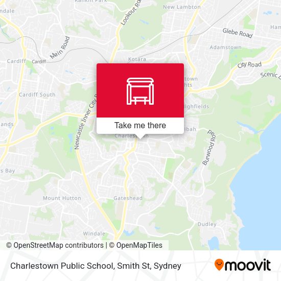 Charlestown Public School, Smith St map