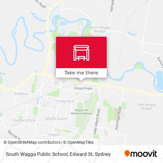 Mapa South Wagga Public School, Edward St