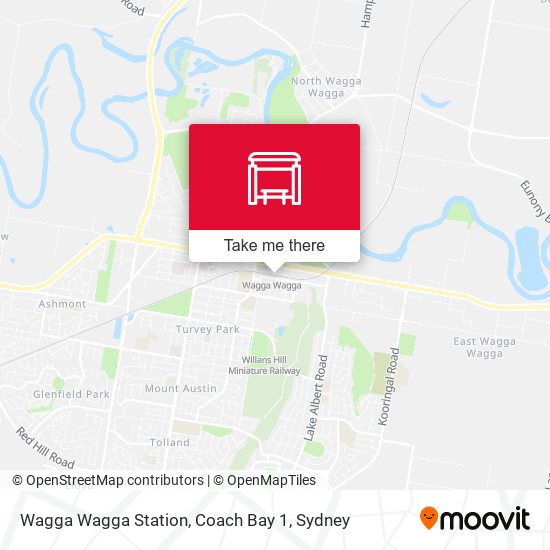 Mapa Wagga Wagga Station, Coach Bay 1