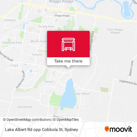 Lake Albert Rd opp Cobbola St map