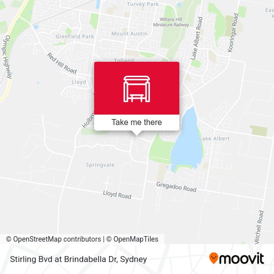 Stirling Bvd at Brindabella Dr map