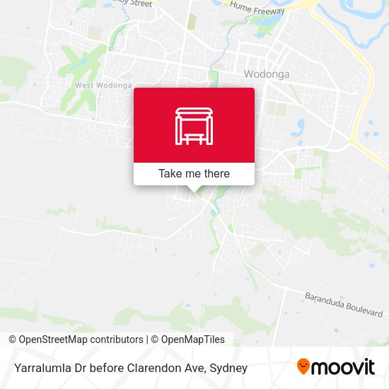 Yarralumla Dr before Clarendon Ave map