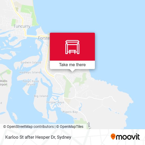 Karloo St after Hesper Dr map