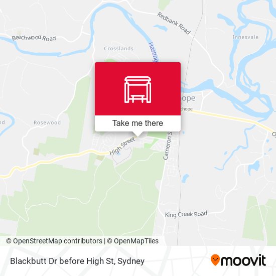 Blackbutt Dr before High St map
