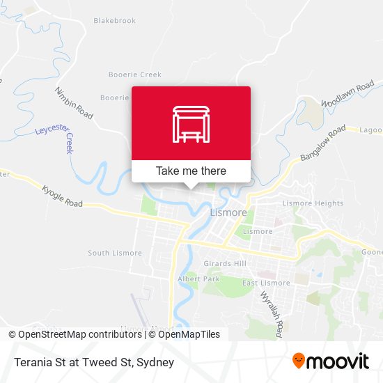 Terania St at Tweed St map