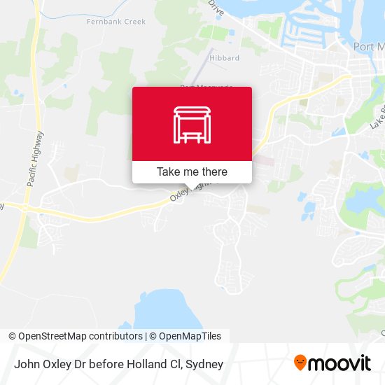 John Oxley Dr before Holland Cl map