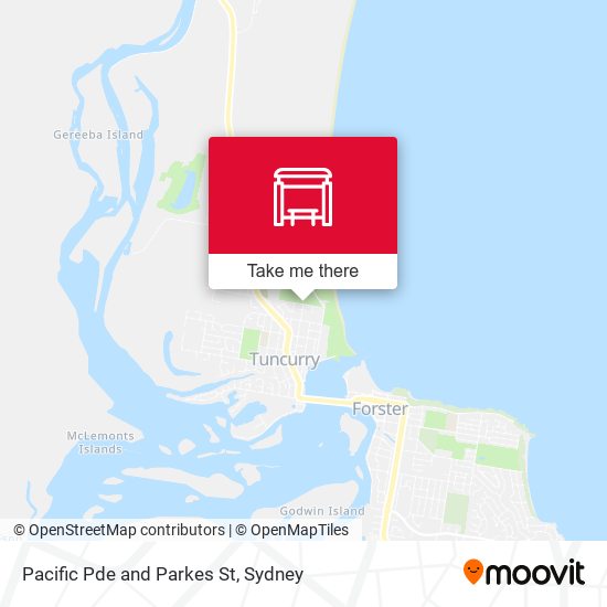 Pacific Pde and Parkes St map