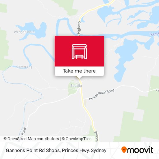 Gannons Point Rd Shops, Princes Hwy map