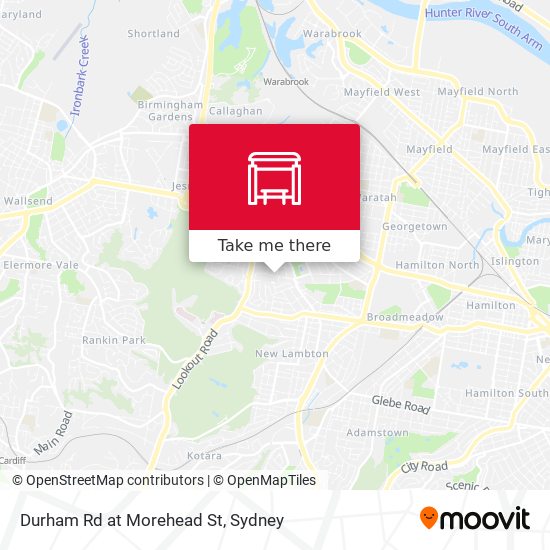 Durham Rd at Morehead St map