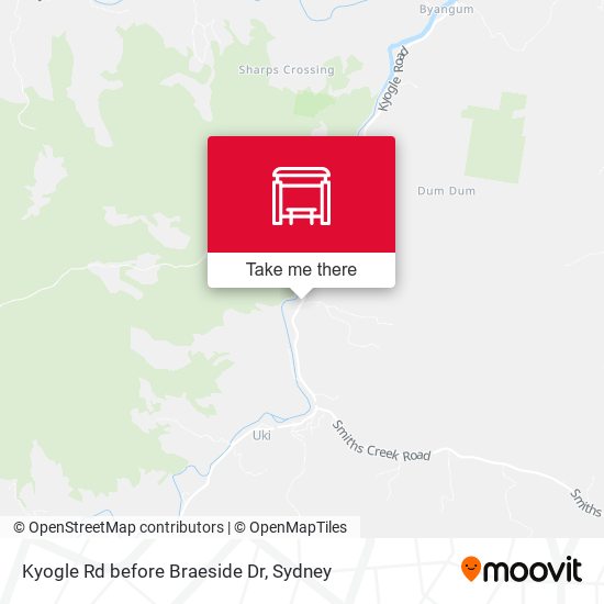 Kyogle Rd before Braeside Dr map