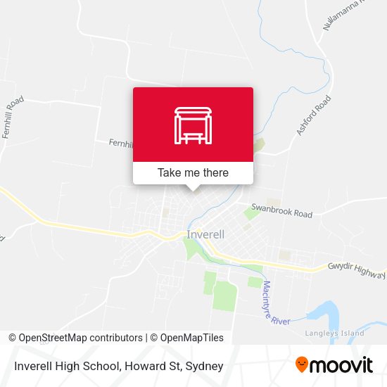 Inverell High School, Howard St map