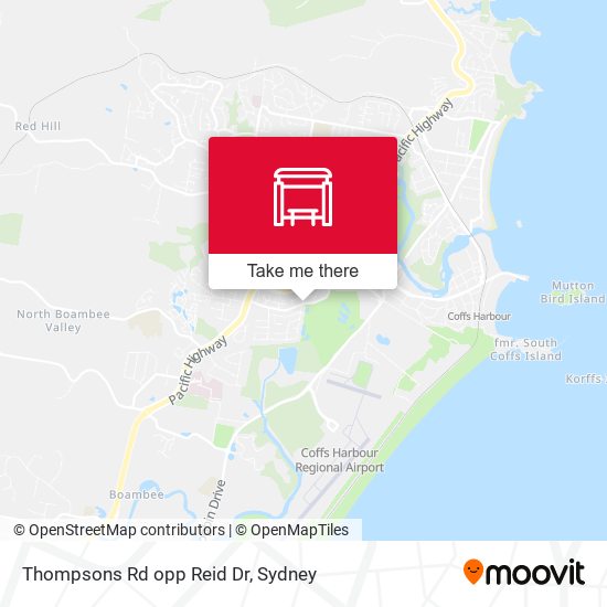 Thompsons Rd opp Reid Dr map