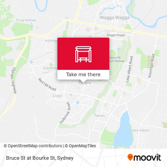 Bruce St at Bourke St map