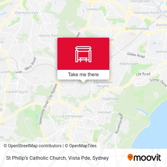 St Philip's Catholic Church, Vista Pde map