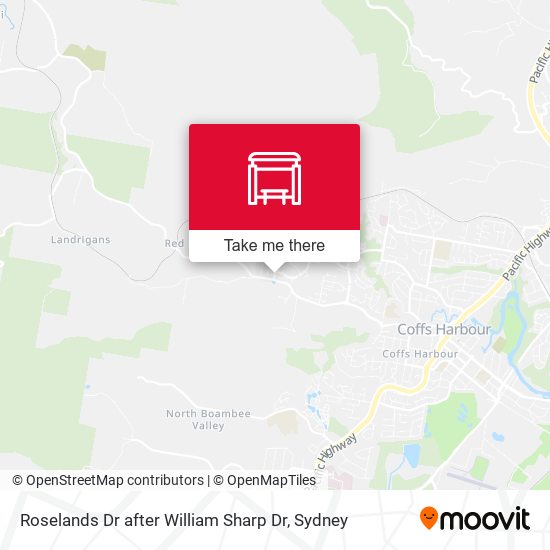 Roselands Dr after William Sharp Dr map