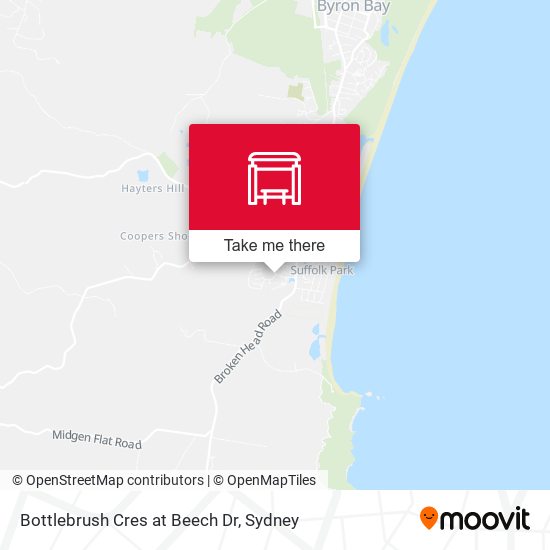 Bottlebrush Cres at Beech Dr map