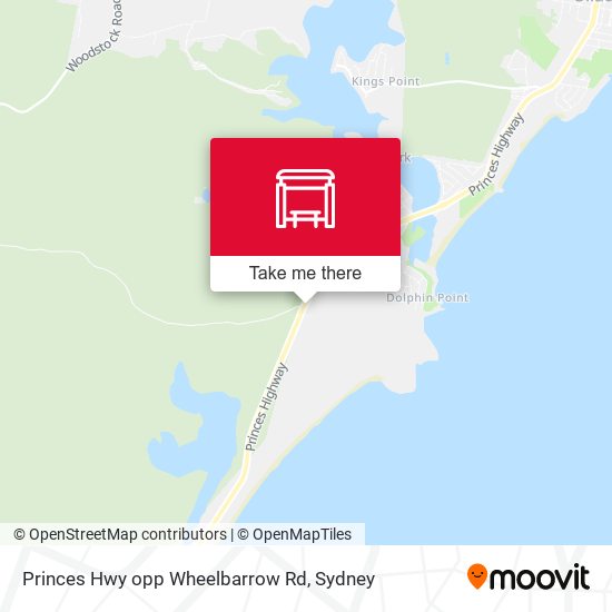 Princes Hwy opp Wheelbarrow Rd map