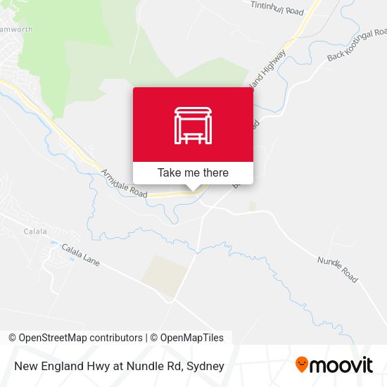 New England Hwy at Nundle Rd map