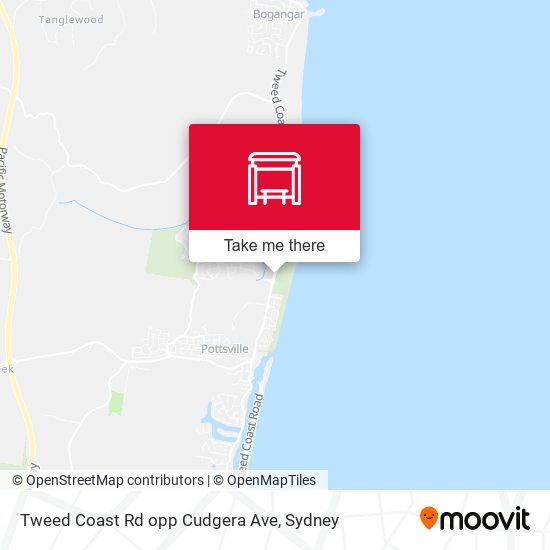 Tweed Coast Rd opp Cudgera Ave map