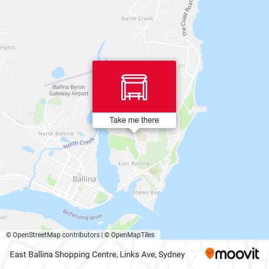 East Ballina Shopping Centre, Links Ave map