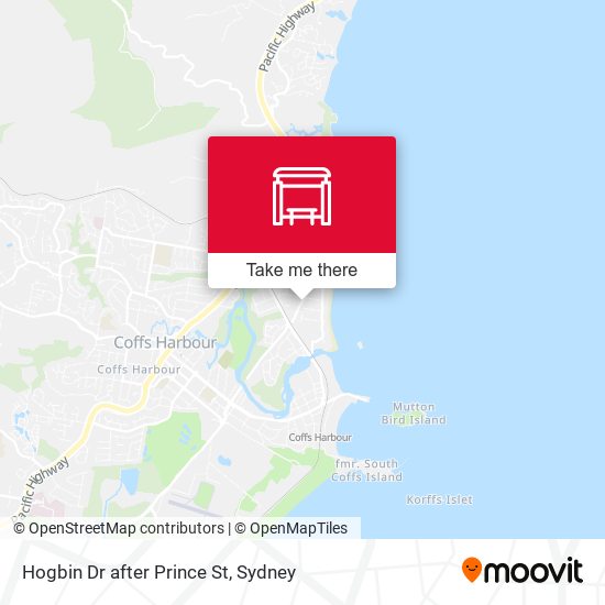 Hogbin Dr after Prince St map