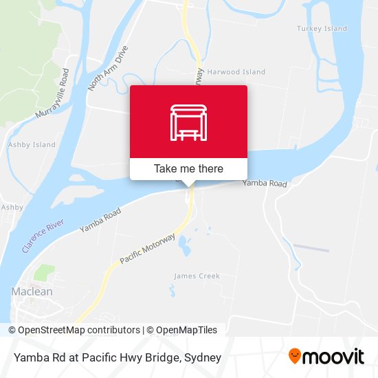 Yamba Rd at Pacific Hwy Bridge map