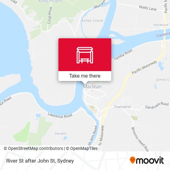River St after John St map