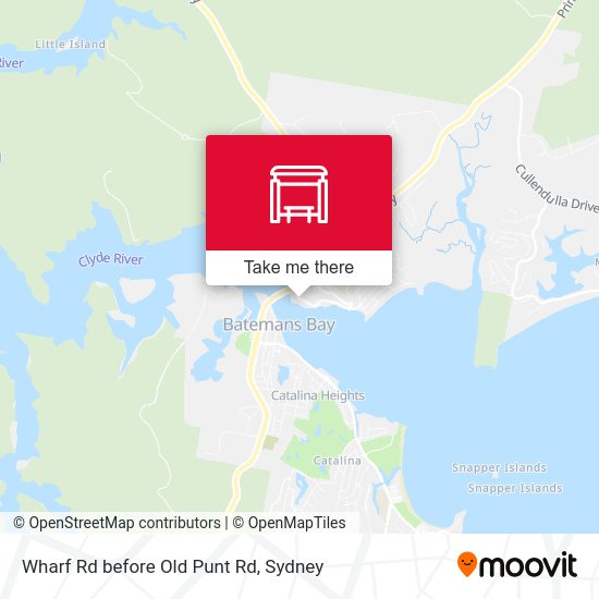 Wharf Rd before Old Punt Rd map