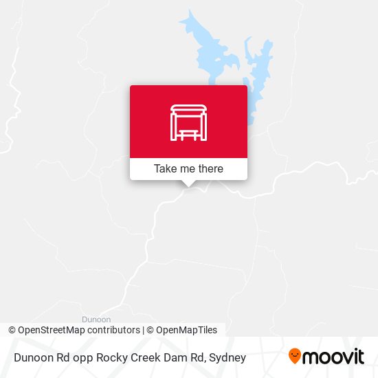 Dunoon Rd opp Rocky Creek Dam Rd map