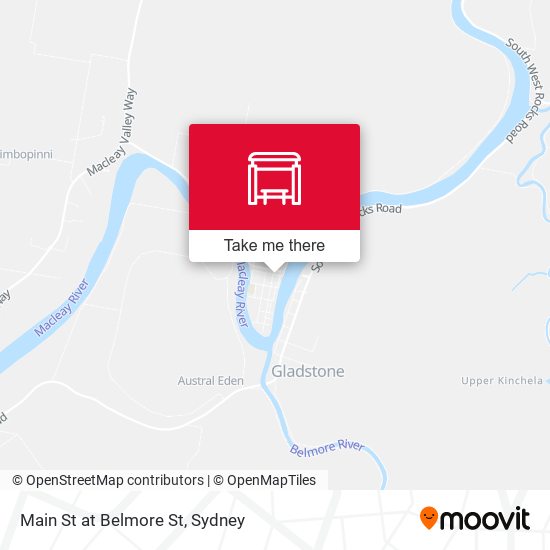 Main St at Belmore St map