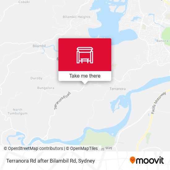 Terranora Rd after Bilambil Rd map