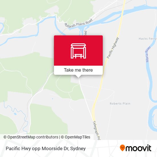 Pacific Hwy opp Moorside Dr map