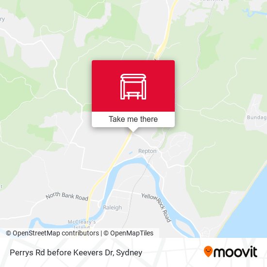Perrys Rd before Keevers Dr map