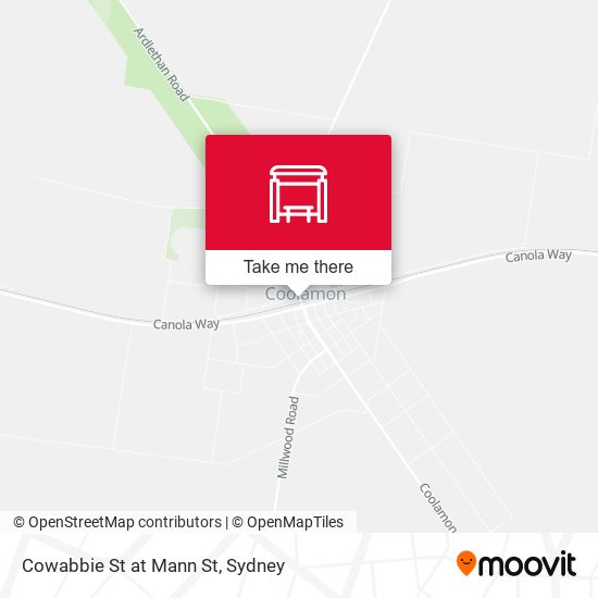 Cowabbie St at Mann St map