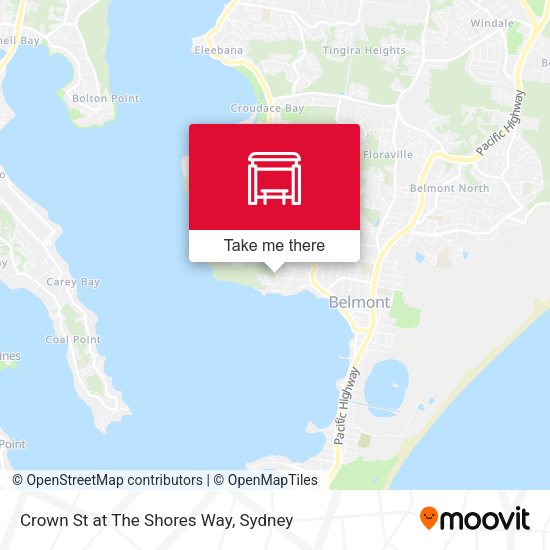 Crown St at The Shores Way map