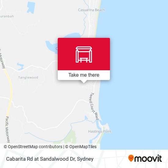 Cabarita Rd at Sandalwood Dr map