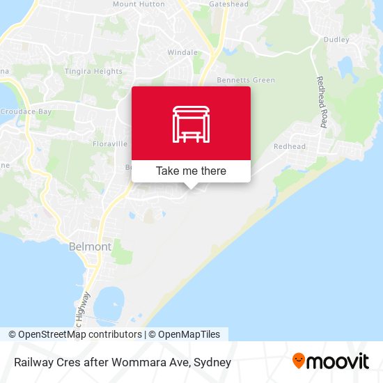 Railway Cres after Wommara Ave map