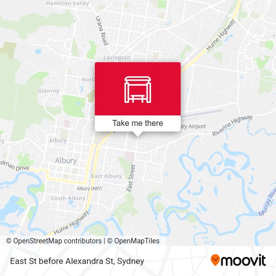 East St before Alexandra St map