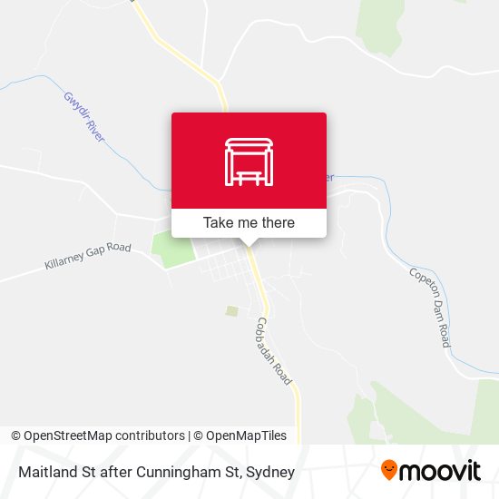 Maitland St after Cunningham St map