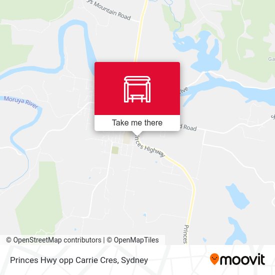 Princes Hwy opp Carrie Cres map
