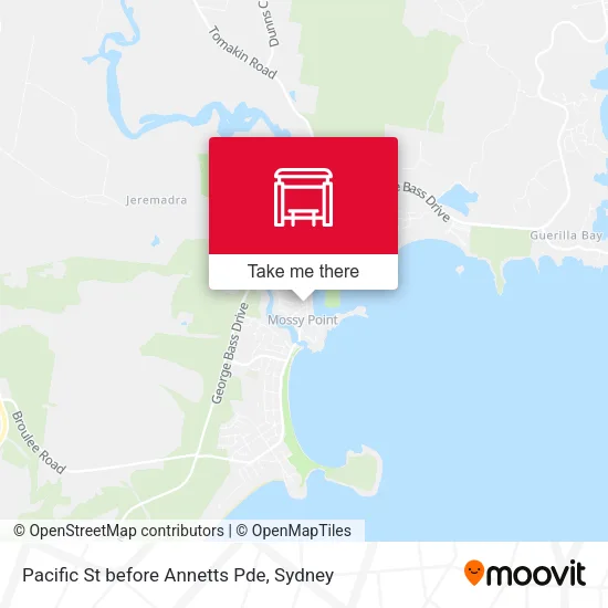 Pacific St before Annetts Pde map