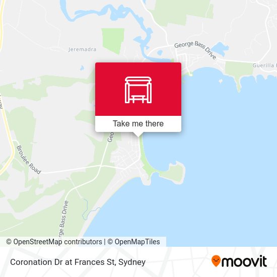 Coronation Dr at Frances St map