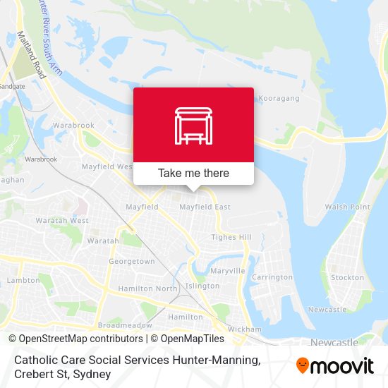 Catholic Care Social Services Hunter-Manning, Crebert St map