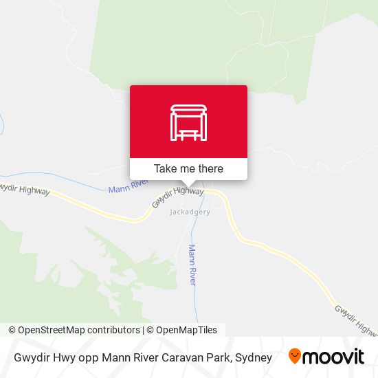 Gwydir Hwy opp Mann River Caravan Park map