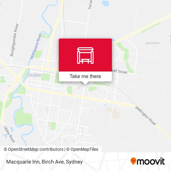 Macquarie Inn, Birch Ave map