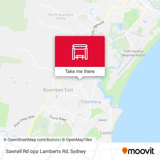 Sawtell Rd opp Lamberts Rd map