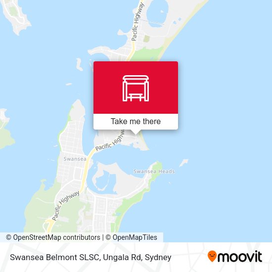 Swansea Belmont SLSC, Ungala Rd map