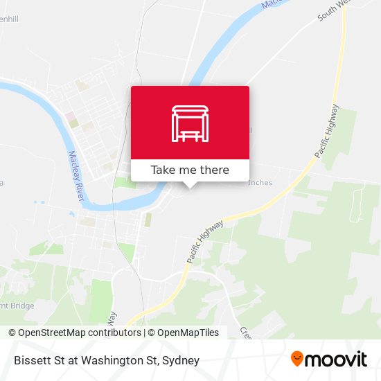 Bissett St at Washington St map