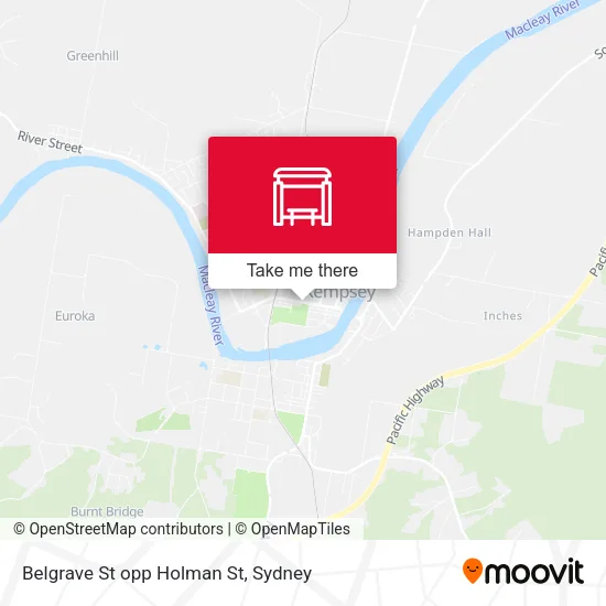 Mapa Belgrave St opp Holman St